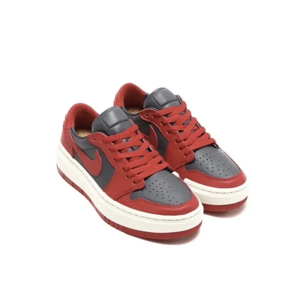 AIR JORDAN RETRO 1 ELEVATE LOW WOMEN's CASUAL SHOE RED - GREY - WHITE Size‎ 11.5
